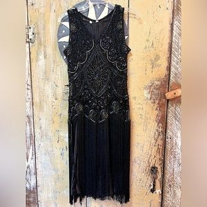 Beautiful beaded flapper Dress with all the sparkle one of the prettiest ever✨✨✨